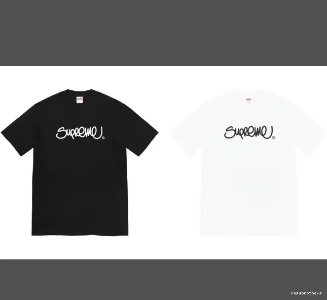 and Straw Tee Neck Font Line sleeved Round S L T-shirt Short Handstyle M White Logo Black 22ss XL 0702